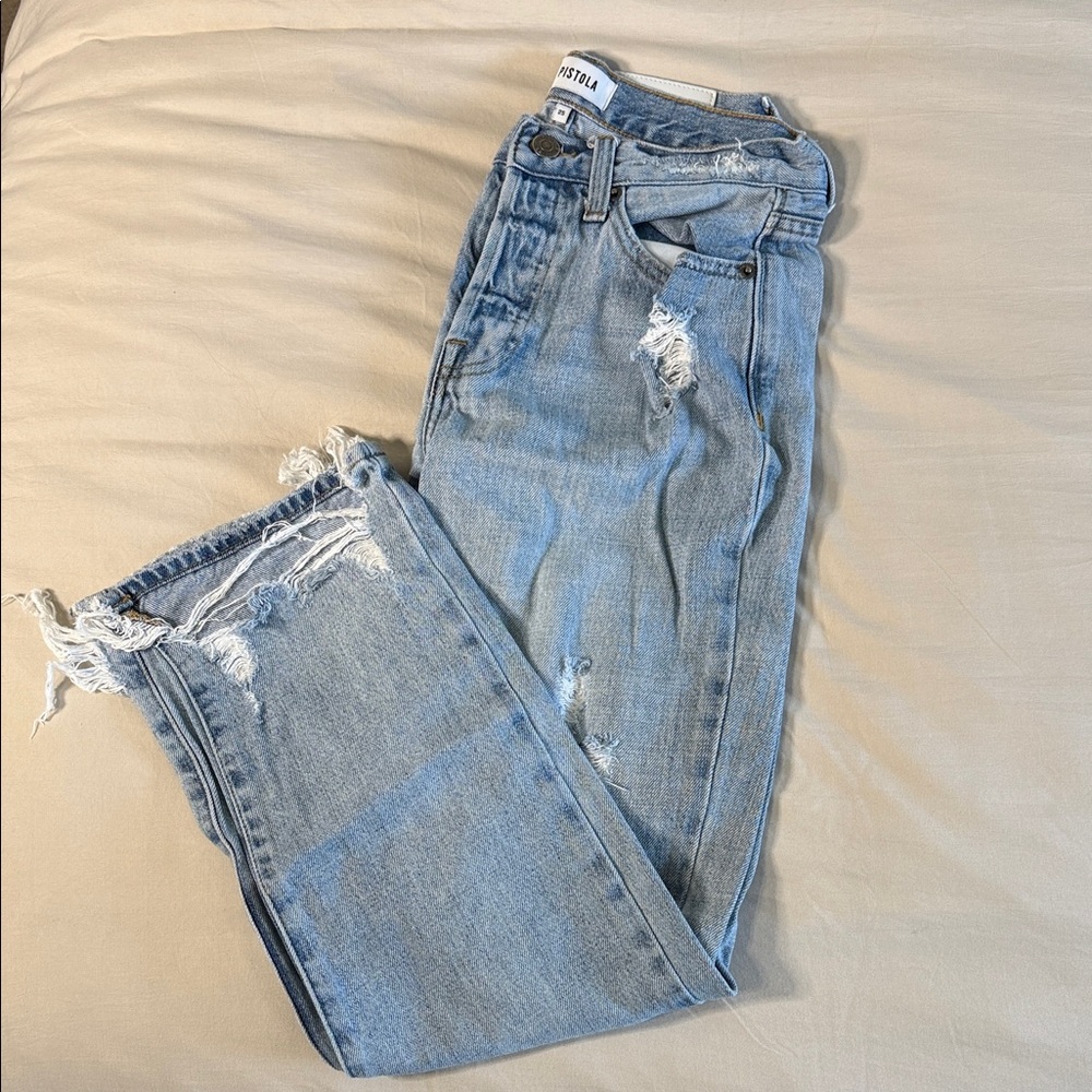 Pistola Light Wash Boyfriend Jeans